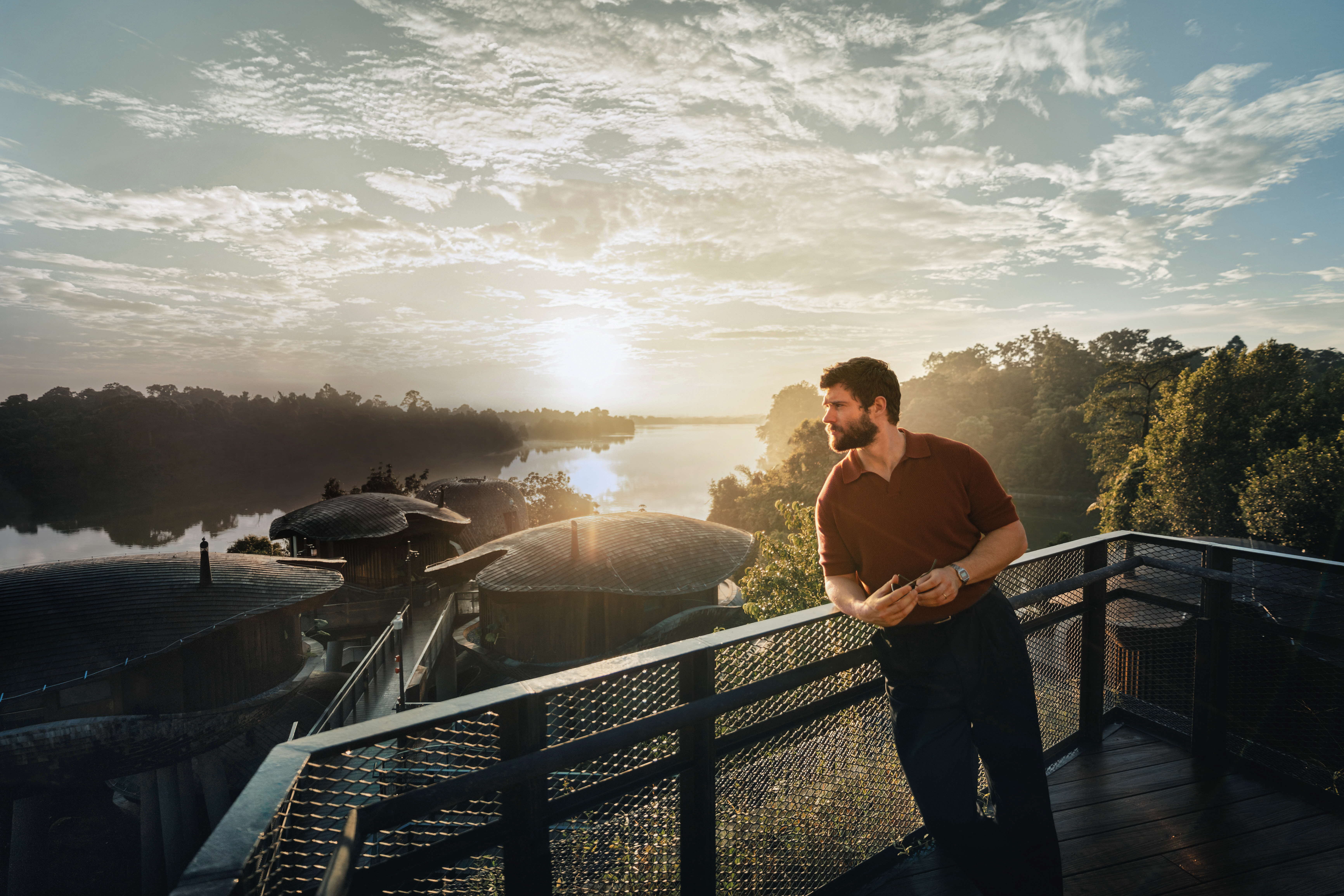 David Corenswet at the Mandai Rainforest Resort by Banyan Tree 